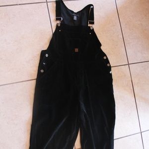 Black Velvet Overalls
